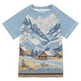 thumbnail image 1 of FORMRS Boys Rash Guard with Short Sleeves UPF 50+ Swim Shirts Sizes 3-12T, Winter Mountain, 1 of 6
