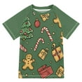 thumbnail image 1 of FORMRS Boys Rash Guard with Short Sleeves UPF 50+ Swim Shirts Sizes 3-12T, Yellow Christmas Gingerbread, 1 of 6