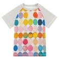 thumbnail image 1 of FORMRS Boys Rash Guard with Short Sleeves UPF 50+ Swim Shirts Sizes 3-12T, Yellow Circles, 1 of 6
