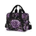 thumbnail image 1 of FORMRS Reusable Lunch Bag for Work School Leakproof Insulated Cooler with Adjustable Shoulder Strap, Black Roses, 1 of 6