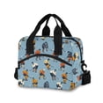 thumbnail image 1 of FORMRS Reusable Lunch Bag for Work School Leakproof Insulated Cooler with Adjustable Shoulder Strap, Blue Hockey Pattern, 1 of 6