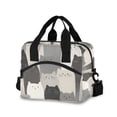 thumbnail image 1 of FORMRS Reusable Lunch Bag for Work School Leakproof Insulated Cooler with Adjustable Shoulder Strap, Gray Cute Cats, 1 of 6