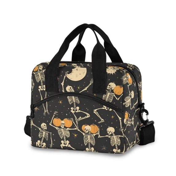 FORMRS Reusable Lunch Bag for Work School Leakproof Insulated Cooler with Adjustable Shoulder Strap, Halloween Dancing