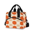 thumbnail image 1 of FORMRS Reusable Lunch Bag for Work School Leakproof Insulated Cooler with Adjustable Shoulder Strap, Orange Geometric Circles, 1 of 6