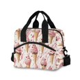 thumbnail image 1 of FORMRS Reusable Lunch Bag for Work School Leakproof Insulated Cooler with Adjustable Shoulder Strap, Pink Ice Cream Pattern, 1 of 6