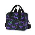 thumbnail image 1 of FORMRS Reusable Lunch Bag for Work School Leakproof Insulated Cooler with Adjustable Shoulder Strap, Purple Cartoon Bats Pattern, 1 of 6