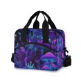thumbnail image 1 of FORMRS Reusable Lunch Bag for Work School Leakproof Insulated Cooler with Adjustable Shoulder Strap, Purple Mushrooms Pattern, 1 of 6