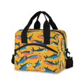 thumbnail image 1 of FORMRS Reusable Lunch Bag for Work School Leakproof Insulated Cooler with Adjustable Shoulder Strap, Yellow Sardines Pattern, 1 of 6