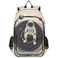 thumbnail image 1 of FORMRS School Backpack 17" Student Travel Bag with Laptop Compartment, Beige Astronaut Space, 1 of 7