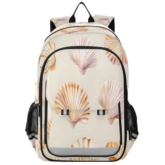 FORMRS School Backpack 17" Student Travel Bag with Laptop Compartment, Pink Seashell