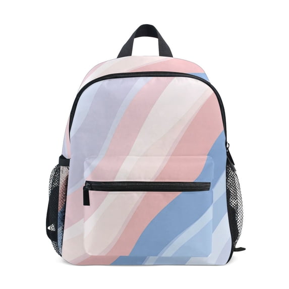 FORMRS Kids School Backpack with Front Zippered Pocket 12" Student Travel Daypack, Abstract Blue