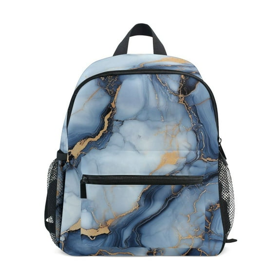 FORMRS School Backpack with Front Zippered Pocket 12" Student Travel Daypack, Abstract Marble Pattern