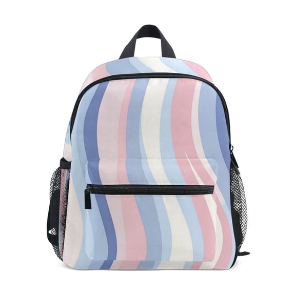 FORMRS Kids School Backpack with Front Zippered Pocket 12" Student Travel Daypack, Abstract Pink