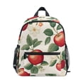 thumbnail image 1 of FORMRS Kids School Backpack with Front Zippered Pocket 12" Student Travel Daypack, Apples Flower Pattern, 1 of 6