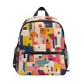 thumbnail image 1 of FORMRS School Backpack with Front Zippered Pocket 12" Student Travel Daypack, Art Geometric, 1 of 6