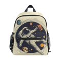 thumbnail image 1 of FORMRS School Backpack with Front Zippered Pocket 12" Student Travel Daypack, Astronaut Floating, 1 of 6