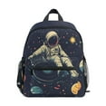thumbnail image 1 of FORMRS School Backpack with Front Zippered Pocket 12" Student Travel Daypack, Astronaut Space, 1 of 6