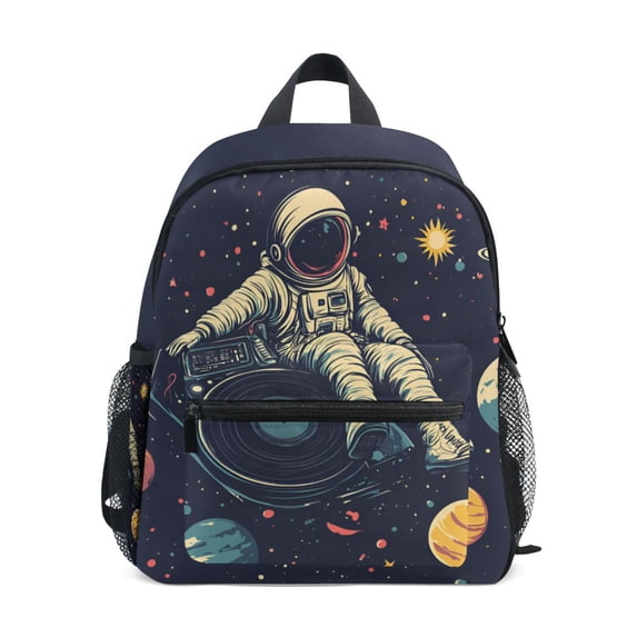 FORMRS School Backpack with Front Zippered Pocket 12" Student Travel Daypack, Astronaut Space