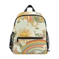 thumbnail image 1 of FORMRS School Backpack with Front Zippered Pocket 12" Student Travel Daypack, Beige Clouds, 1 of 6