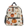 thumbnail image 1 of FORMRS School Backpack with Front Zippered Pocket 12" Student Travel Daypack, Beige Fall Coffee, 1 of 6