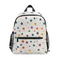 thumbnail image 1 of FORMRS School Backpack with Front Zippered Pocket 12" Student Travel Daypack, Beige Stars, 1 of 6
