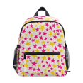 thumbnail image 1 of FORMRS School Backpack with Front Zippered Pocket 12" Student Travel Daypack, Beige Stars, 1 of 6