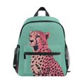 thumbnail image 1 of FORMRS School Backpack with Front Zippered Pocket 12" Student Travel Daypack, Big Pink Cheetah, 1 of 6