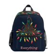 thumbnail image 1 of FORMRS School Backpack with Front Zippered Pocket 12" Student Travel Daypack, Blue Christmas Light, 1 of 6