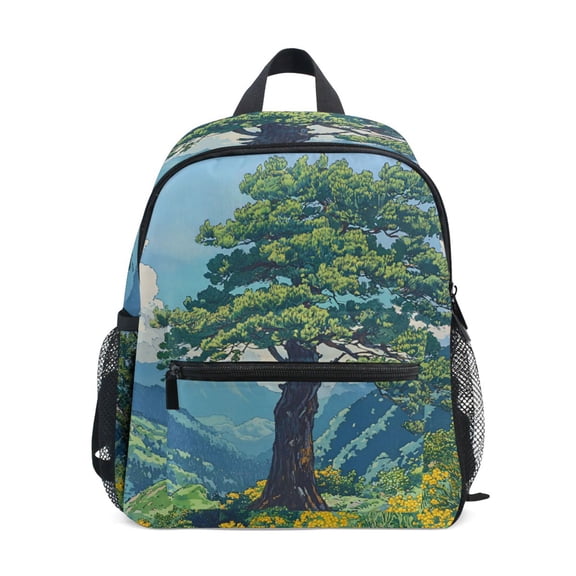 FORMRS School Backpack with Front Zippered Pocket 12" Student Travel Daypack, Blue Mountain