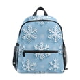 thumbnail image 1 of FORMRS School Backpack with Front Zippered Pocket 12" Student Travel Daypack, Blue Snowflake, 1 of 6