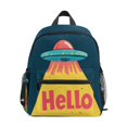 thumbnail image 1 of FORMRS School Backpack with Front Zippered Pocket 12" Student Travel Daypack, Blue UFO, 1 of 6
