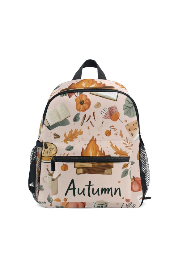 School Backpack with Front Zippered Pocket 12" Student Travel Daypack, Campfire Pattern