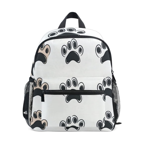 FORMRS School Backpack with Front Zippered Pocket 12" Student Travel Daypack, Cartoon Cat Paw