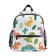 thumbnail image 1 of FORMRS School Backpack with Front Zippered Pocket 12" Student Travel Daypack, Cartoon Dinosaur Pattern, 1 of 6