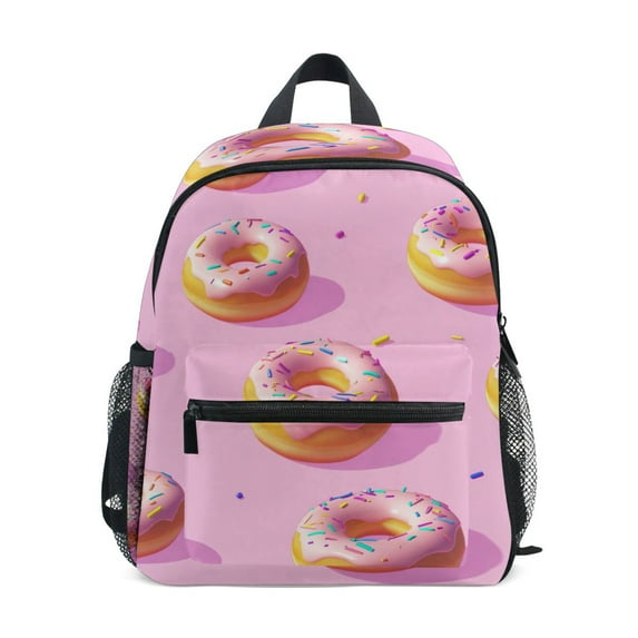 FORMRS School Backpack with Front Zippered Pocket 12" Student Travel Daypack, Cartoon Doughnuts