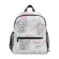 thumbnail image 1 of FORMRS School Backpack with Front Zippered Pocket 12" Student Travel Daypack, Cartoon Elephant, 1 of 6