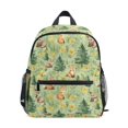 thumbnail image 1 of FORMRS Kids School Backpack with Front Zippered Pocket 12" Student Travel Daypack, Cartoon Forest Animals, 1 of 6