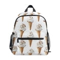 thumbnail image 1 of FORMRS School Backpack with Front Zippered Pocket 12" Student Travel Daypack, Cartoon Ice Cream Pattern, 1 of 6