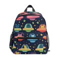 thumbnail image 1 of FORMRS School Backpack with Front Zippered Pocket 12" Elementary Student Travel Daypack, Cartoon Space Cat, 1 of 6