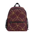 thumbnail image 1 of FORMRS Kids School Backpack with Front Zippered Pocket 12" Student Travel Daypack, Circular Gold Pattern, 1 of 6