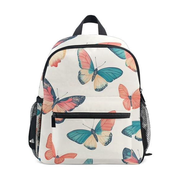 FORMRS School Backpack with Front Zippered Pocket 12" Student Travel Daypack, Colorful Butterflies