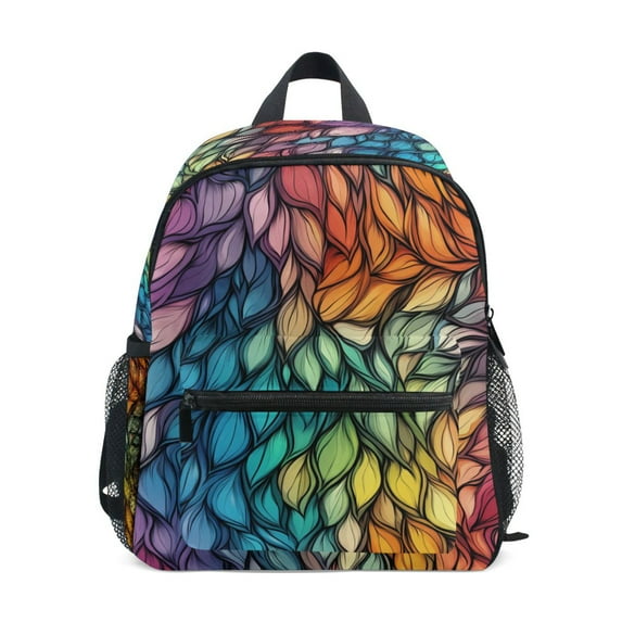 FORMRS School Backpack with Front Zippered Pocket 12" Student Travel Daypack, Colorful Dragon Scales Pattern