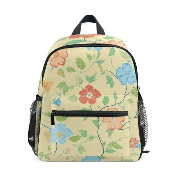 FORMRS School Backpack with Front Zippered Pocket 12" Student Travel Daypack, Colorful Flower