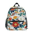 thumbnail image 1 of FORMRS School Backpack with Front Zippered Pocket 12" Student Travel Daypack, Colorful Flowers Pattern, 1 of 6