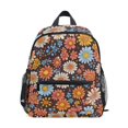 thumbnail image 1 of FORMRS School Backpack with Front Zippered Pocket 12" Student Travel Daypack, Colorful Flowers, 1 of 6