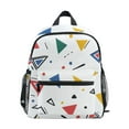 thumbnail image 1 of FORMRS School Backpack with Front Zippered Pocket 12" Student Travel Daypack, Colorful Geometric, 1 of 6