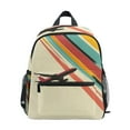 thumbnail image 1 of FORMRS School Backpack with Front Zippered Pocket 12" Student Travel Daypack, Colorful Plane Stripes, 1 of 6