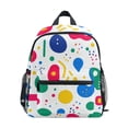 thumbnail image 1 of FORMRS Kids School Backpack with Front Zippered Pocket 12" Student Travel Daypack, Colorful Round, 1 of 6