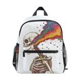 thumbnail image 1 of FORMRS School Backpack with Front Zippered Pocket 12" Student Travel Daypack, Colorful Skeleton, 1 of 6