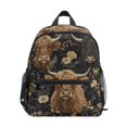 thumbnail image 1 of FORMRS School Backpack with Front Zippered Pocket 12" Student Travel Daypack, Cows and Flowers, 1 of 6